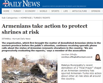 Turkish Armenians concerned over fate of ancestral sites